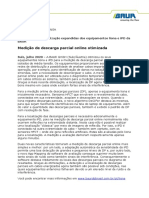 Medição de descarga parcial online otimizada