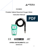 Portable Optical Dissolved Oxygen Meter Instruction Manual: Apera Instruments, LLC
