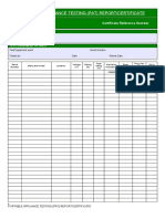 Portable Appliance Testing (Pat) Report/Certificate: Copy Certificate Certificate Reference Number