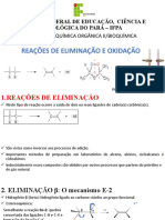 Reações de eliminação e oxidação em química orgânica