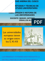 Diapositivas PPT Origen e Historia de Las Universidades