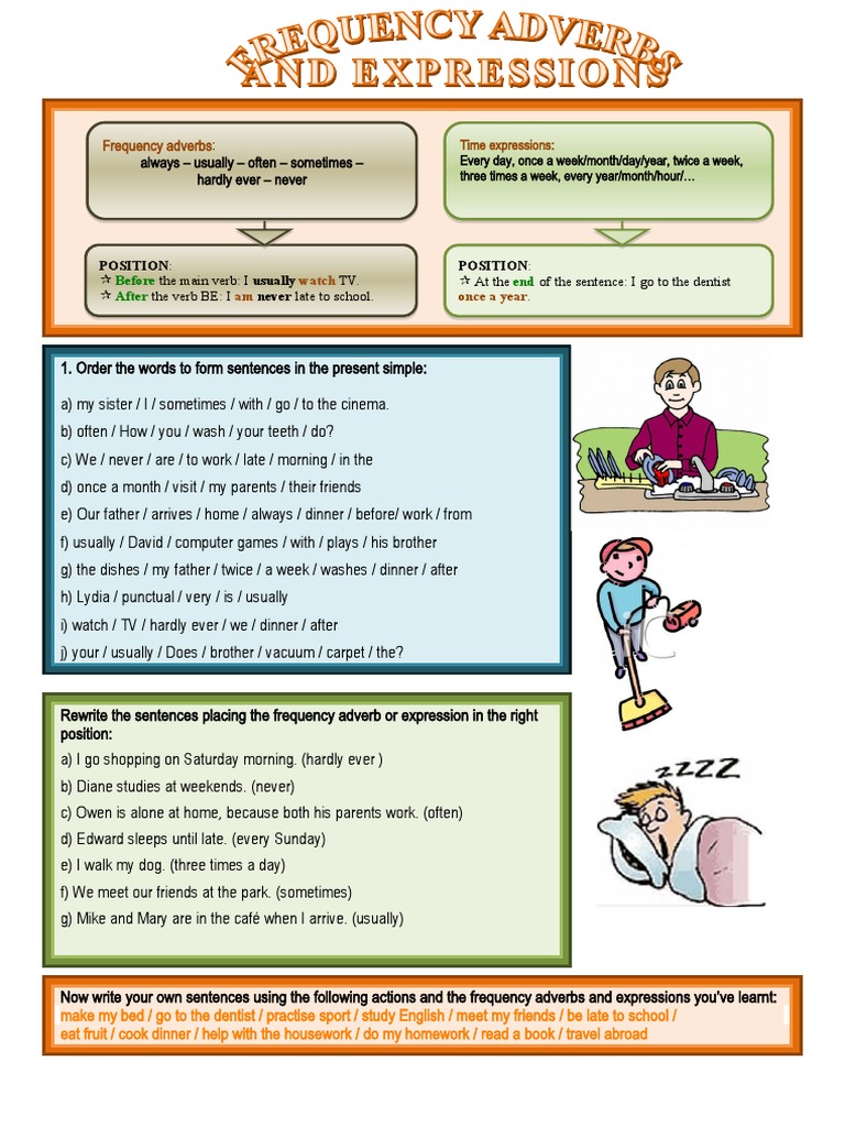 Adverbs and Expressions of Frequency | PDF | Verb | Linguistic Typology