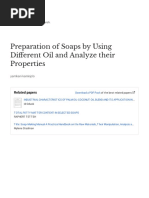 Preparation of Soaps by Using Different Oil and Analyze Their Properties