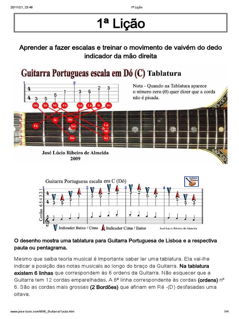 Aprenda escalas na guitarra | PDF | Guitarras | Instrumentos de corda