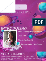Solar Eclipse - PPT Report Text - Ageng Diniah Pramesti