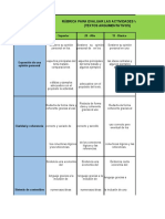 Rubrica para Evaluar Talleres Virtuales