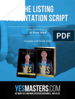 Listing Presentation Script by Kevin Ward