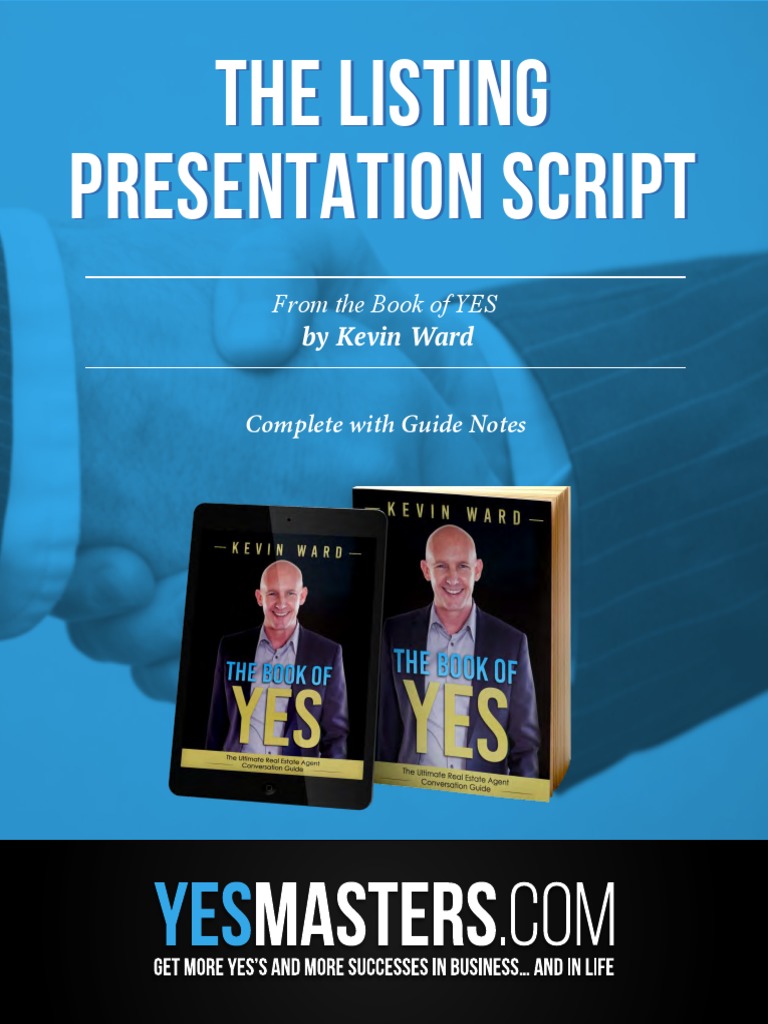 Listing Presentation Script by Kevin Ward PDF Prices Market