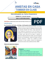 ACTIVIDAD DE RELIGIÓN - RECORDAMOS AL PAPA FRANCISCO-semana 18