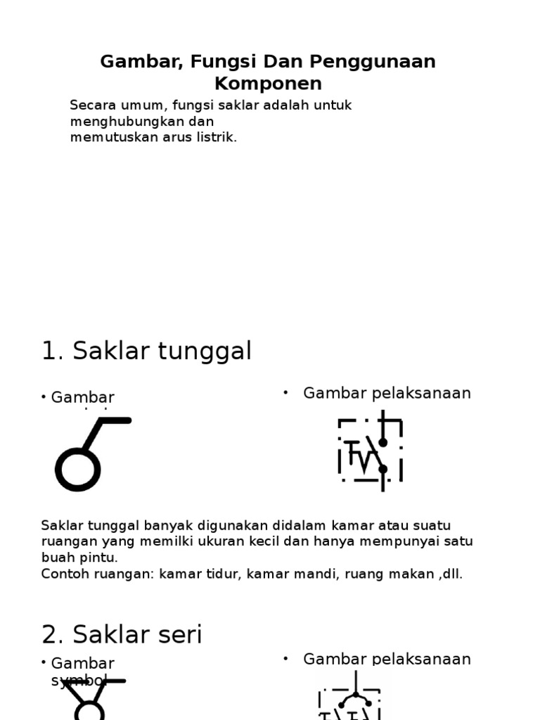 Simbol dan Fungsi Saklar Listrik | PDF | Sains & Matematika