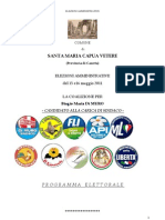 Programma Elettorale 2011 - Elezioni Amministrative, S.maria C.V.