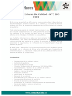 Auditoria Interna Calidad NTC ISO9001