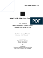 Asia-Pacific Metrology Programme: Final Report On APMP Comparison of 1 KG Mass Standard APMP.M.M-K1 (APMP-IC-3-96)