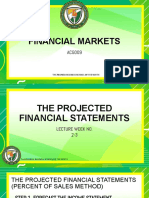 Lecture 4 - Projected Financial Statements