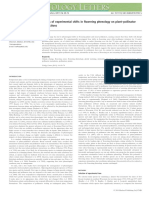 Letter: Effects of Experimental Shifts in Flowering Phenology On Plant-Pollinator Interactions