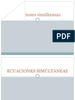 Ecuaciones Simúltaneas