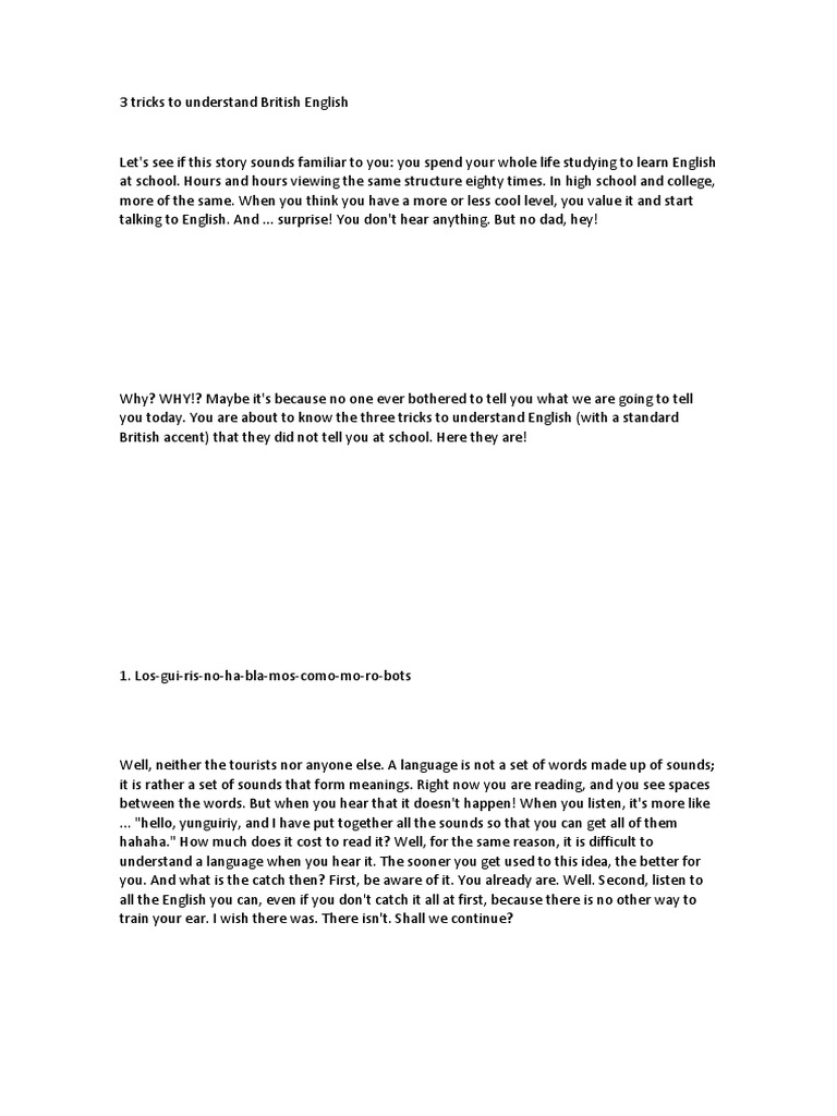 Master British English: 3 Essential Tips | PDF | English Language | Vowel