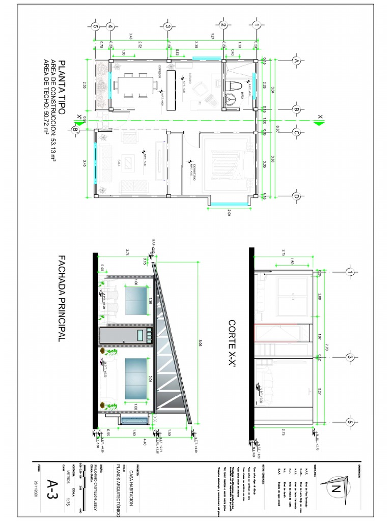 Plano de Vivienda de Drywall Terminado | PDF