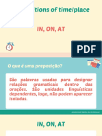 Prepositions of Timeplace