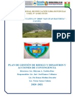 Plan de Gestión de Riesgos de la IE San Juan Bautista de Caujul