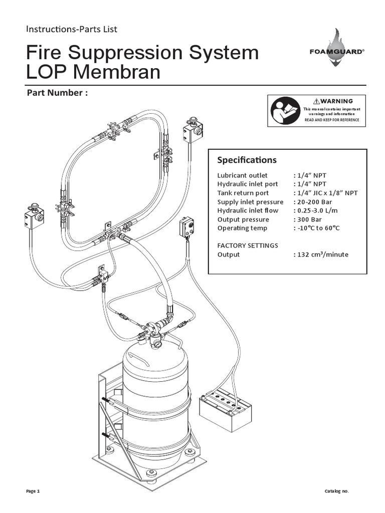 LOP Fire Suppression System Manual | PDF | Manufactured Goods | Equipment