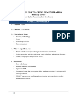 21 22 Offline Guidelines For Teaching Demonstration Primary Level