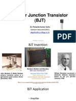 Bipolar Junction Transistor (BJT) : Dr. Prasanta Kumar Guha