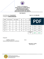 Lbes Araling Panliunan First Quarter Test Results 2021 2022