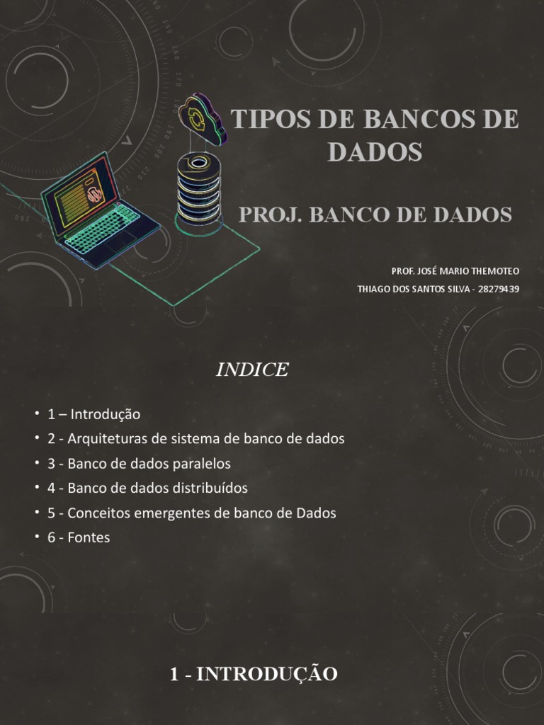 Tipos de Bancos de Dados | PDF | Bancos de dados | Dados