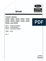 Service Manual For Ford Tractor Series 2000, 3000, 4000, 5000, 7000, 3400, 3500, 3550, 4400, 4500, 5500, 5550 Vol. 1