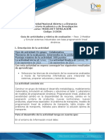 Guía de actividades y rúbrica de evaluación - Unidad 1 - Paso 2 - Modelar y simular sistemas industriales con base en programación lineal dinámicap