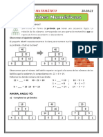 Razonamiento matemático con pirámides numéricas