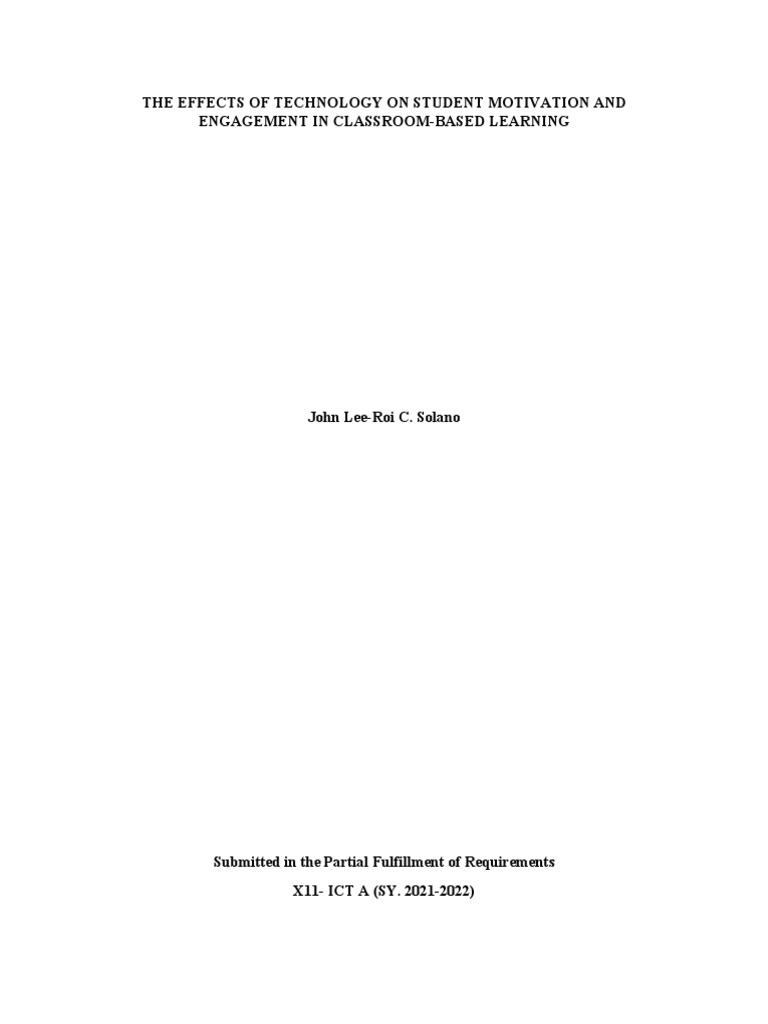Enhancing Student Motivation with Technology | PDF | Teachers ...