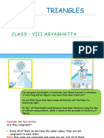 Triangles: Class - Viii Aryabhatta