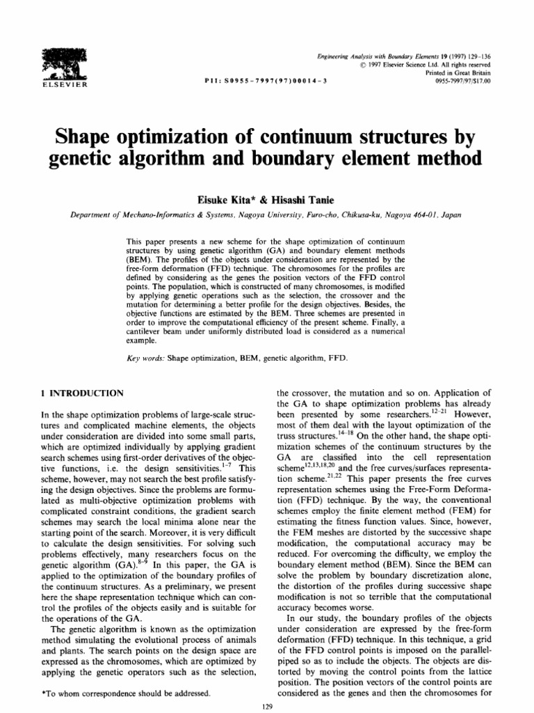 Sdarticle | PDF | Finite Element Method | Genetic Algorithm