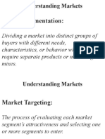 Understanding Markets: Market Segmentation