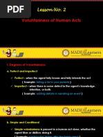 B. Voluntariness of Human Acts