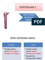 Pertemuan 5 Tata Nama Senyawa Kimia