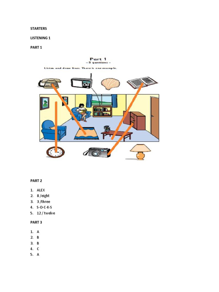 Answer Key Starters Listening 1 | PDF