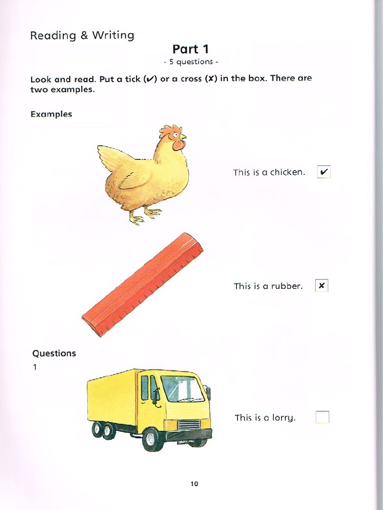 Starters Reading and Writing 1 PDF