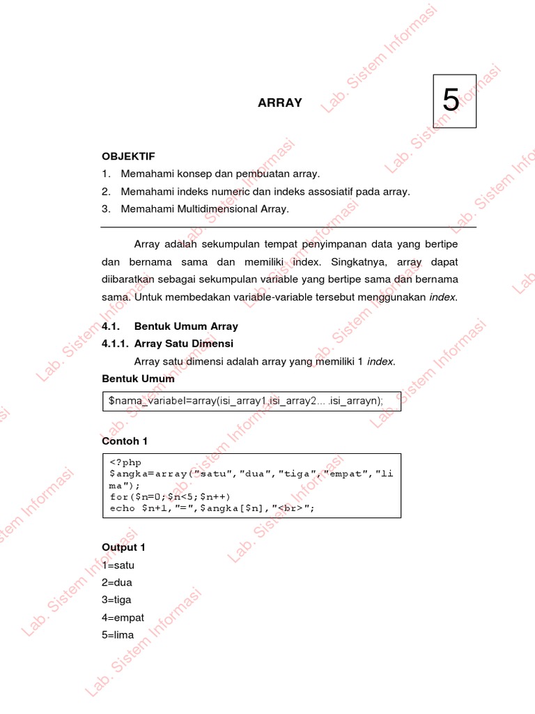 Panduan Pembuatan Array PHP | PDF | Data | Information Retrieval