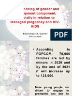 Enrichment of Curricula - Gender and Development Component (Teenaged Pregnancy and Hiv-Aids)
