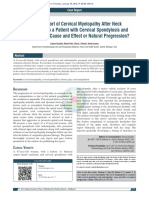 A Case Report of Cervical Myelopathy