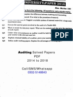 Auditing Solved Papers PDF 2014 To 2018 Call/SMS/Whatsapp