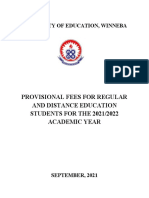 Provisional Fees 2021-2022 AY Updated