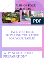 Principles of Food Preparation: Jennalyn P. Barongan, Mba