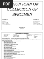 LESSON PLAN On Sample Collection