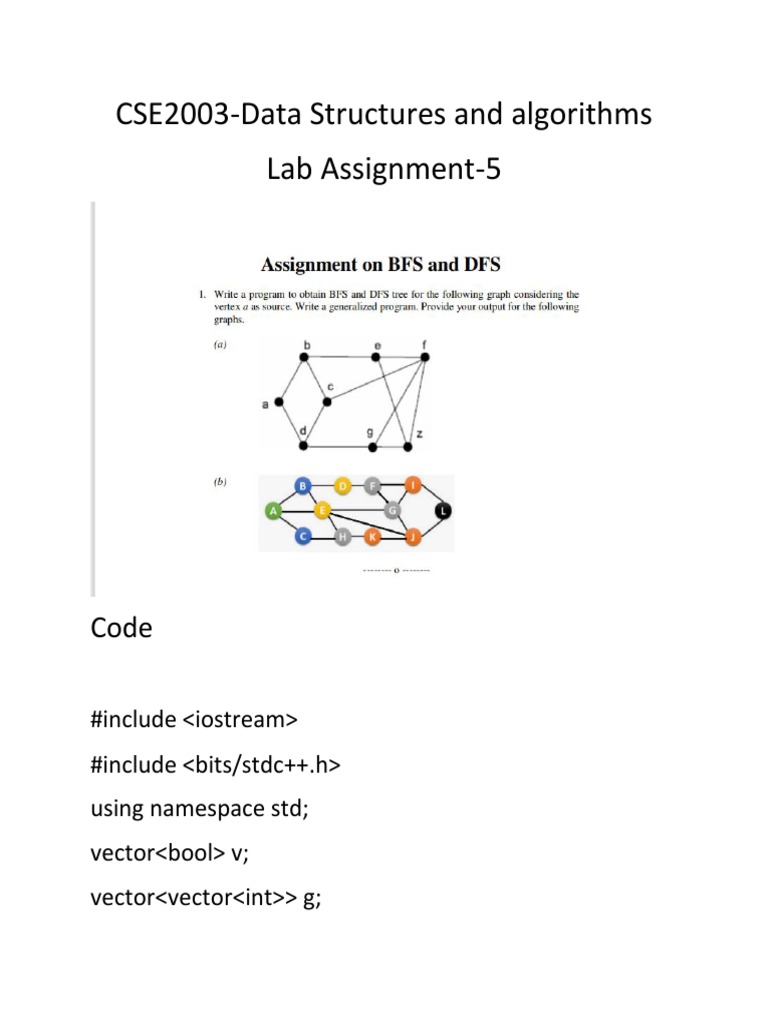 CSE2003-Data Structures and Algorithms Lab Assignment-5 | PDF