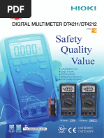 Safety Quality Value: Digital Multimeter Dt4211/Dt4212