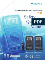 Safety Quality Value: Digital Multimeter Dt4211/Dt4212